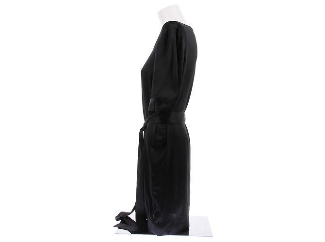 Stella Mc Cartney Schwarzes Kleid mit Gürtel - Ansicht 4