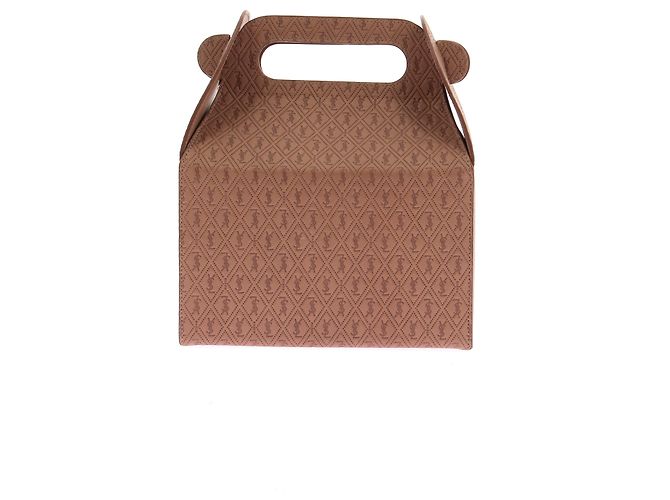 Yves Saint Laurent borsa box "TAKE-AWAY" in pelle goffrata - vista 3