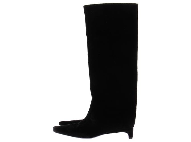 Loulou de Saison Botas de terciopelo negras "Naomi" - vista 2