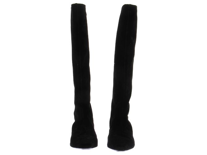 Loulou de Saison Botas de terciopelo negras "Naomi" - vista 3