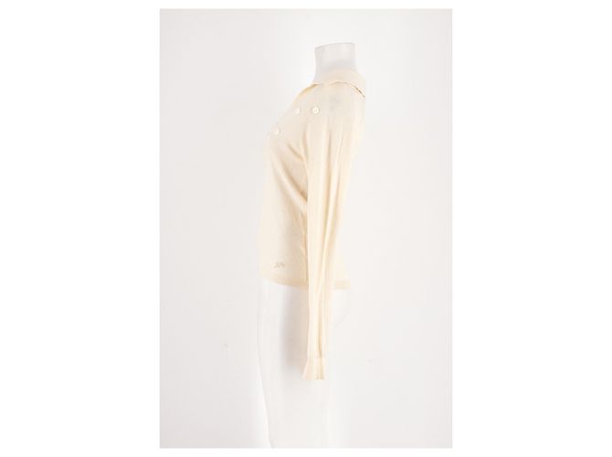 Autre Marque Jersey DAMSON MADDER de algodón blanco cuello alto - vista 3