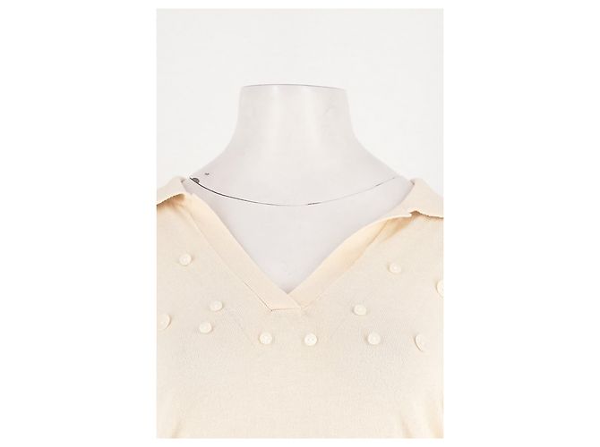 Autre Marque Jersey DAMSON MADDER de algodón blanco cuello alto - vista 5