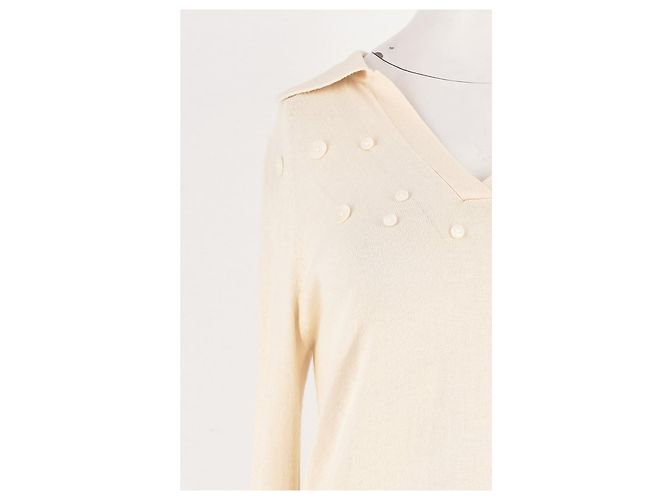 Autre Marque Jersey DAMSON MADDER de algodón blanco cuello alto - vista 6