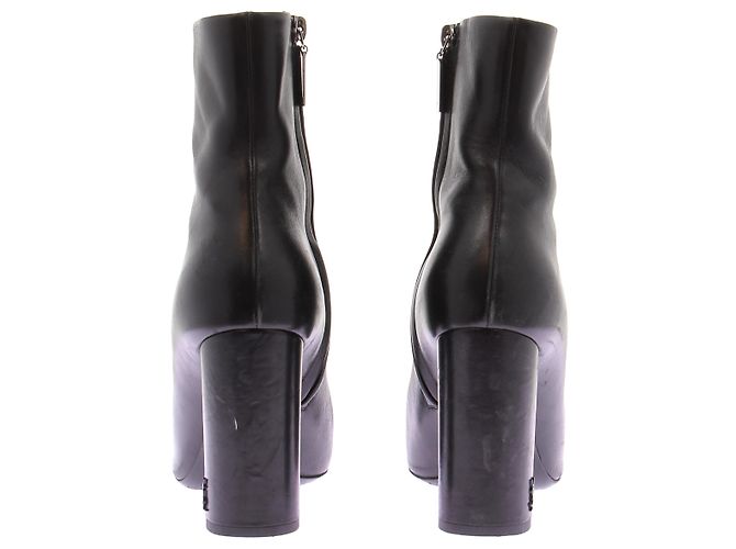 Autre Marque Botines de cuero negros - vista 5