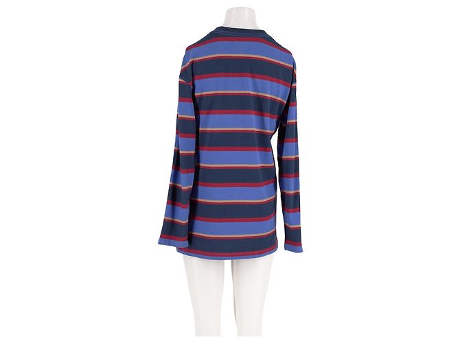 Autre Marque DAMSON MADDER Baumwollpullover blau gestreift - Ansicht 2