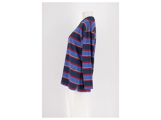 Autre Marque DAMSON MADDER Baumwollpullover blau gestreift - Ansicht 3