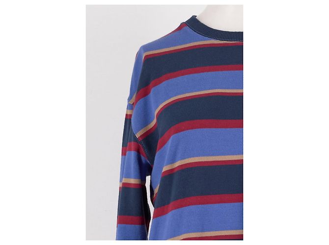 Autre Marque DAMSON MADDER Baumwollpullover blau gestreift - Ansicht 6