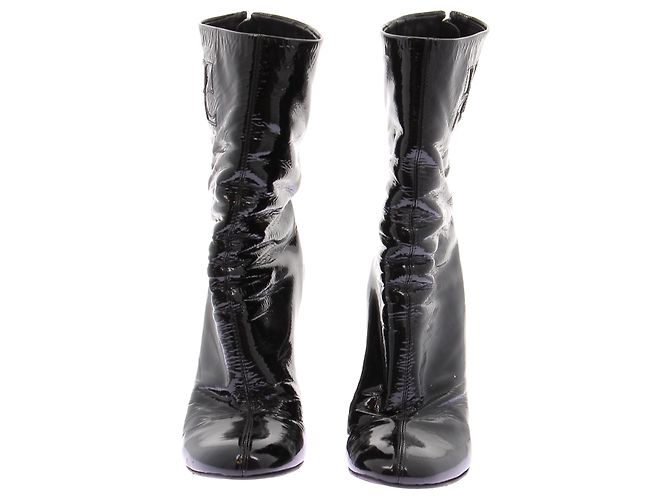 Courreges Botines de vinilo negros - vista 3