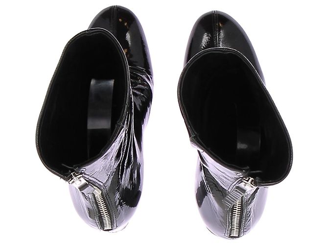 Courreges Botines de vinilo negros - vista 4