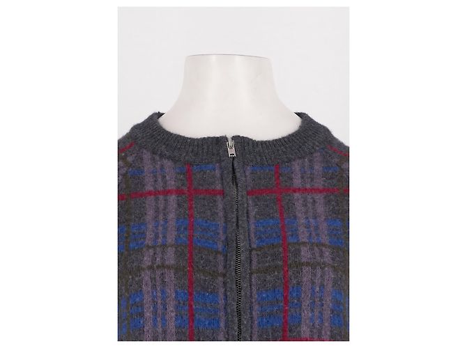 Autre Marque DAMSON MADDER Wollcardigan Grau Kariert - Ansicht 5