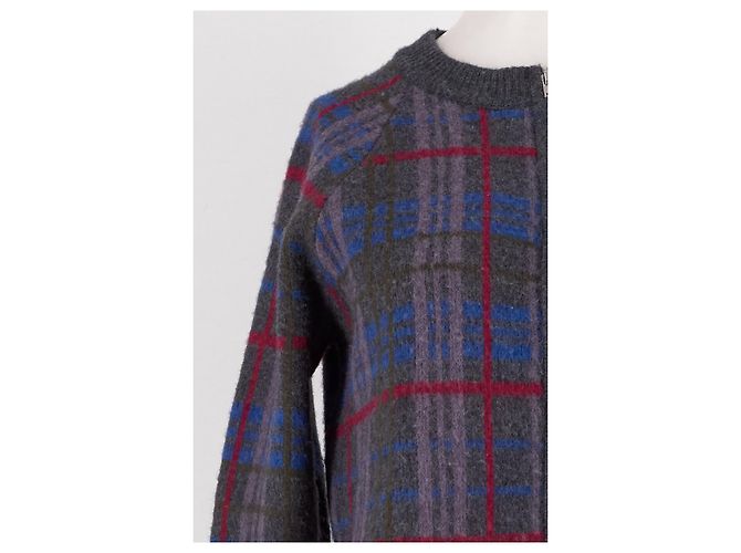 Autre Marque DAMSON MADDER Wollcardigan Grau Kariert - Ansicht 6