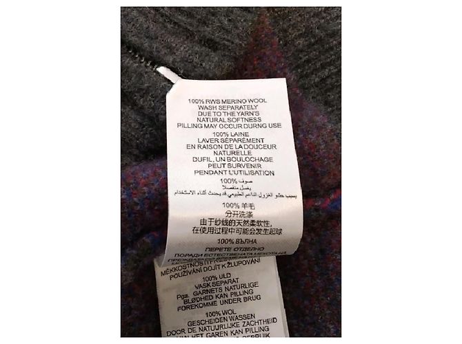 Autre Marque DAMSON MADDER Wollcardigan Grau Kariert - Ansicht 8