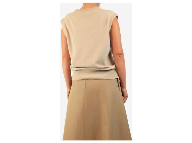Autre Marque Strickweste mit V-Ausschnitt in Neutral - size - Ansicht 2