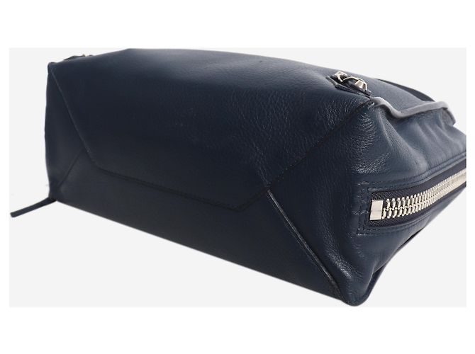 Borsa Balenciaga Papier A6 blu navy pelle - vista 10