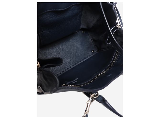 Borsa Balenciaga Papier A6 blu navy pelle - vista 11