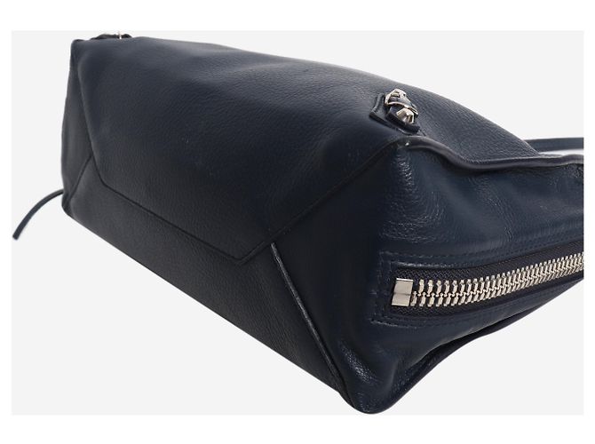 Borsa Balenciaga Papier A6 blu navy pelle - vista 6