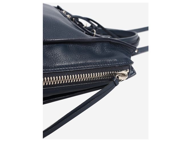 Borsa Balenciaga Papier A6 blu navy pelle - vista 7