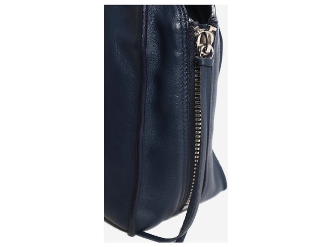 Borsa Balenciaga Papier A6 blu navy pelle - vista 9