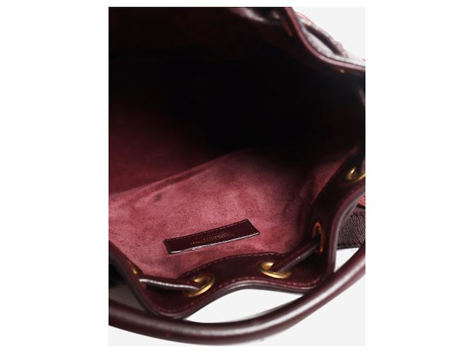 Autre Marque Borsa bucket Emmanuelle con frange bordeaux - vista 6