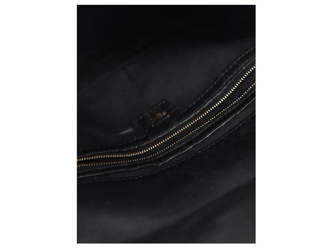 Fendi Borsa Baguette nera con FF in rilievo - vista 8