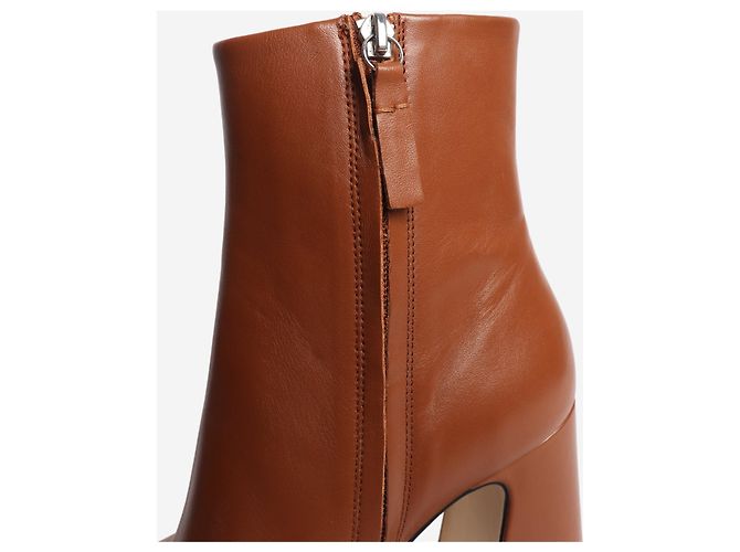 Autre Marque Botines Chueca de cuero marrón - EU 38 - vista 5