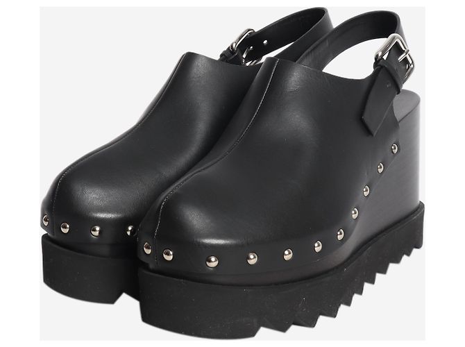 Stella Mc Cartney Zoccoli platform in pelle nera - size EU 37.5 - vista 2