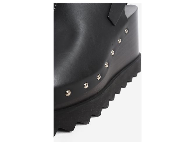 Stella Mc Cartney Zoccoli platform in pelle nera - size EU 37.5 - vista 4