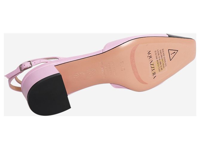 Aquazzura Décolleté slingback in pelle rosa e nera - taglia EU 37.5 - vista 4