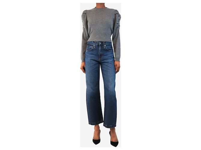 Autre Marque Vaqueros barrel de tiro alto Hattie Blue - size UK 4 - vista 2