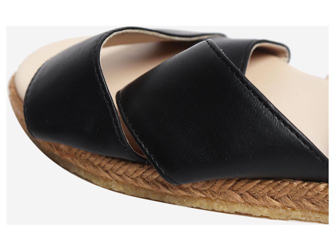 Chloé Sandali stringati in pelle morbida nera - size EU 37 - vista 5