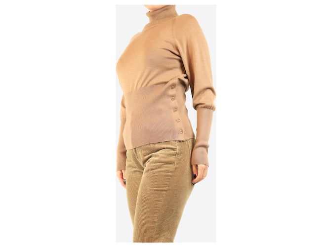 Simone Rocha Rollkragenpullover aus Merinowolle, braun - size M - Ansicht 3