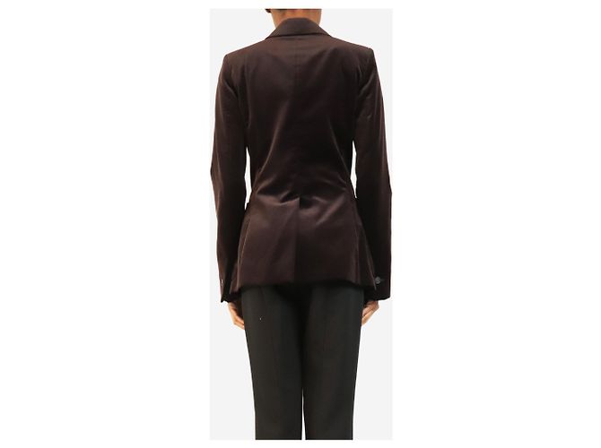 Dolce & Gabbana Blazer de velur berenjena profundo - size UK 8 - vista 2