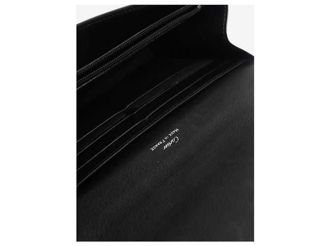 Cartier Cartera con cadena de cuero charol negro - vista 4