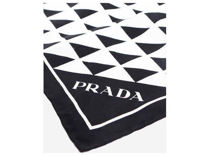 Prada Foulard in twill di seta multicolore con stampa a rossetti - vista 3