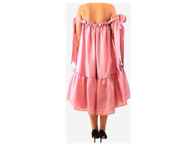 Autre Marque Rosa gestuftes Bubble-Kleid - size S - Ansicht 2
