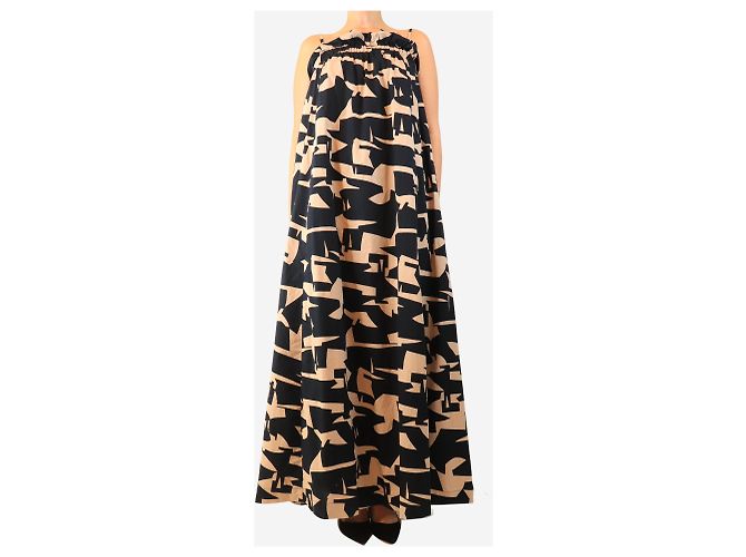 Essentiel Antwerp Abito maxi Becha blush e navy - size UK 8 - vista 3