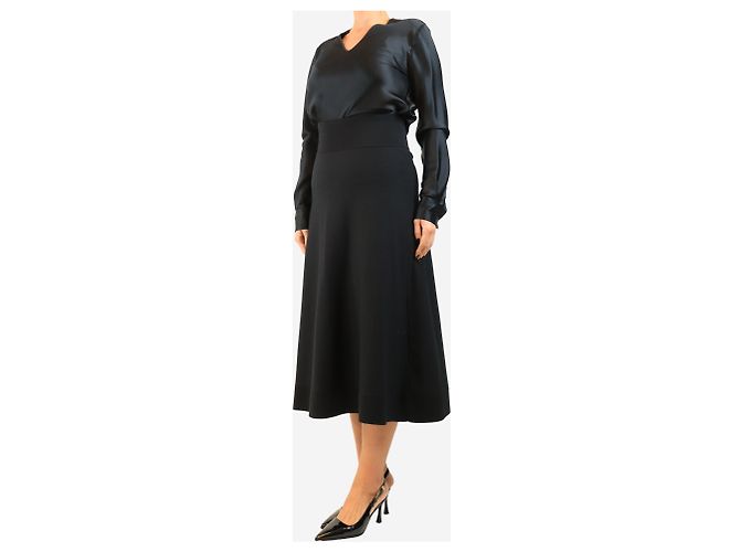 Sonia Rykiel Falda midi línea A negra - size M - vista 2