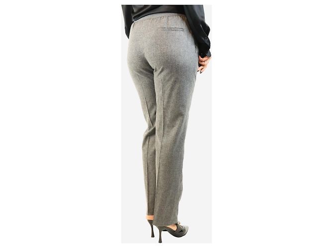 Agnona Hose mit elastischem Bund in Grau meliert - size UK 10 - Ansicht 3