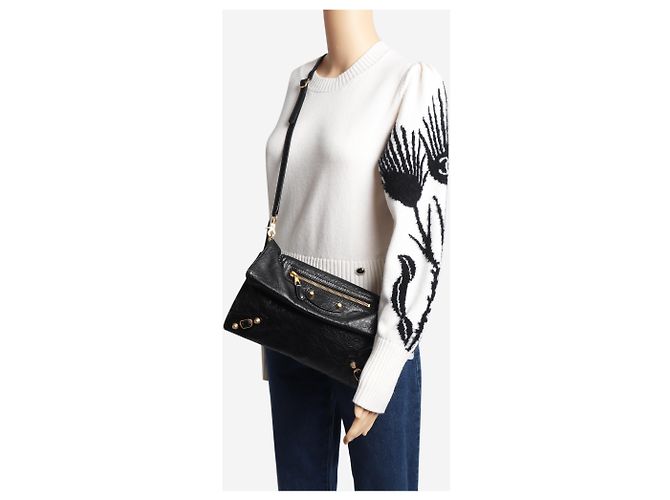 Balenciaga Borsa a tracolla a busta nera - vista 2