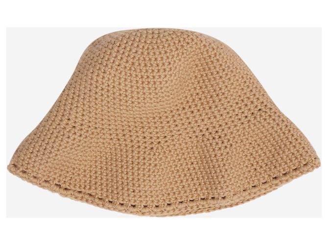 Autre Marque Beiger Crochet-Strick-Bucket-Hat - Ansicht 2
