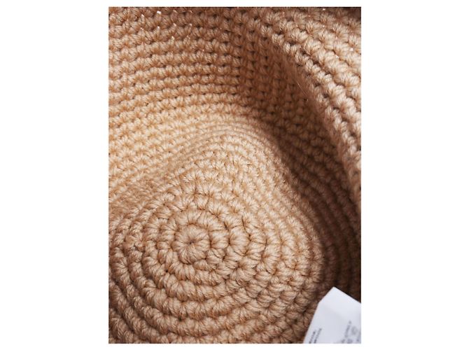 Autre Marque Beiger Crochet-Strick-Bucket-Hat - Ansicht 3