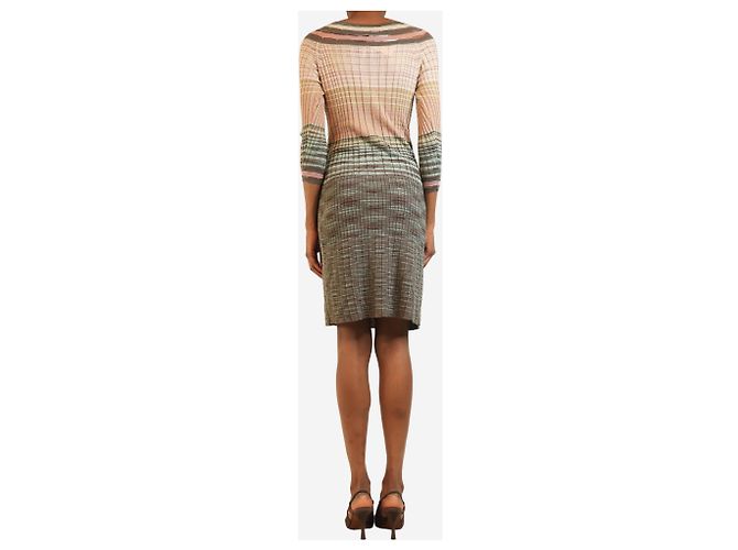 Missoni Multicoloured glittery Strickkleid in Rippenoptik - size 8 - Ansicht 2