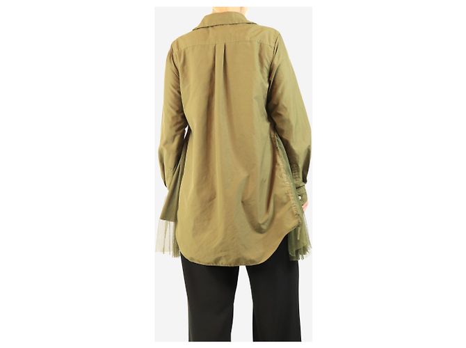 Comme Des Garcons Camicia in tulle verde 2023 - size S - vista 2