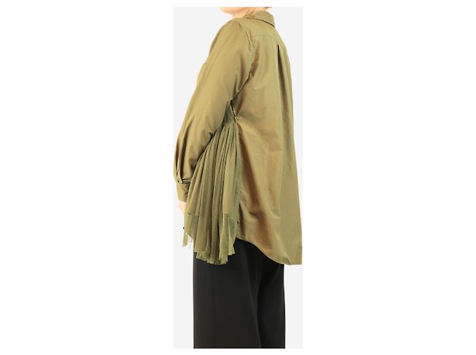 Comme Des Garcons Camicia in tulle verde 2023 - size S - vista 3