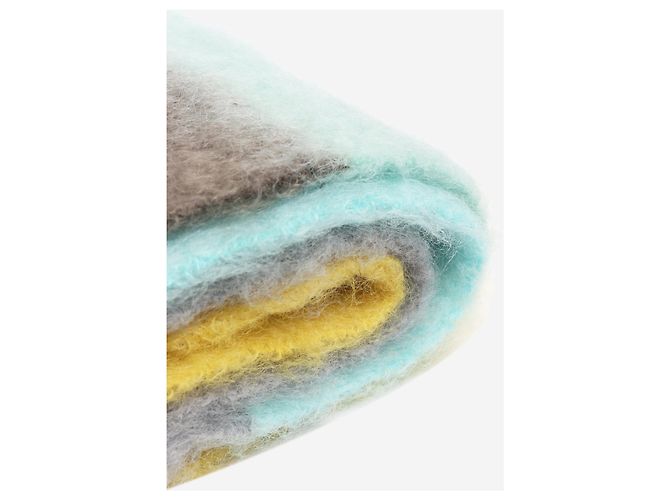 Loewe Sciarpa a righe multicolore in mohair e lana - vista 4