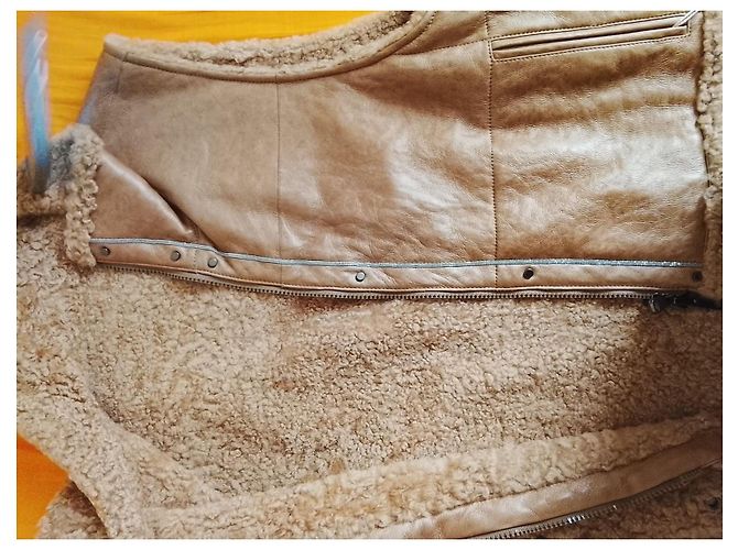 Brunello Cucinelli Leder-Shearling-Weste Brown - Ansicht 4