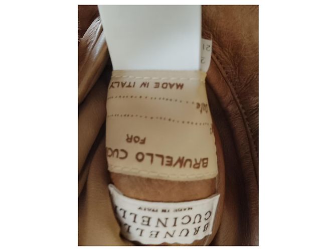 Brunello Cucinelli Leder-Shearling-Weste Brown - Ansicht 7