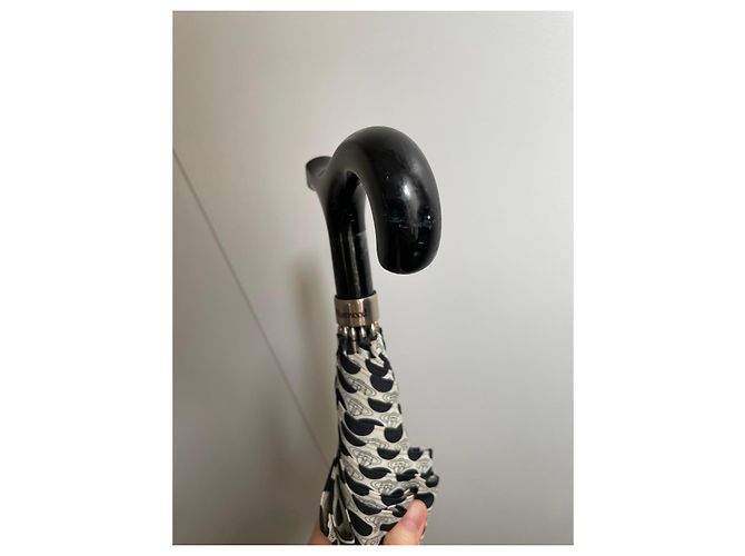 Ombrello vintage Vivienne Westwood a pois e orb - vista 10