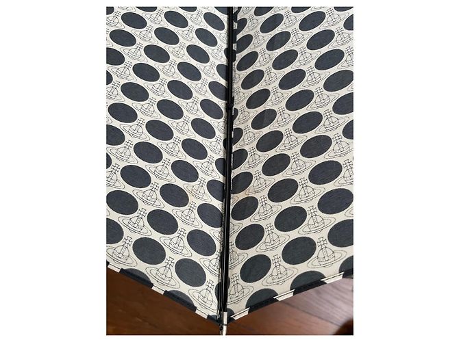 Ombrello vintage Vivienne Westwood a pois e orb - vista 14
