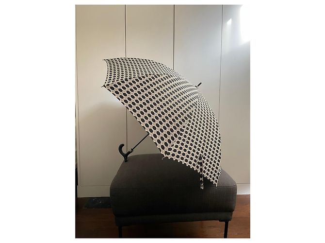 Ombrello vintage Vivienne Westwood a pois e orb - vista 2